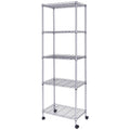 5-Tier Heavy Duty Rolling Metal Shelving Unit W563295