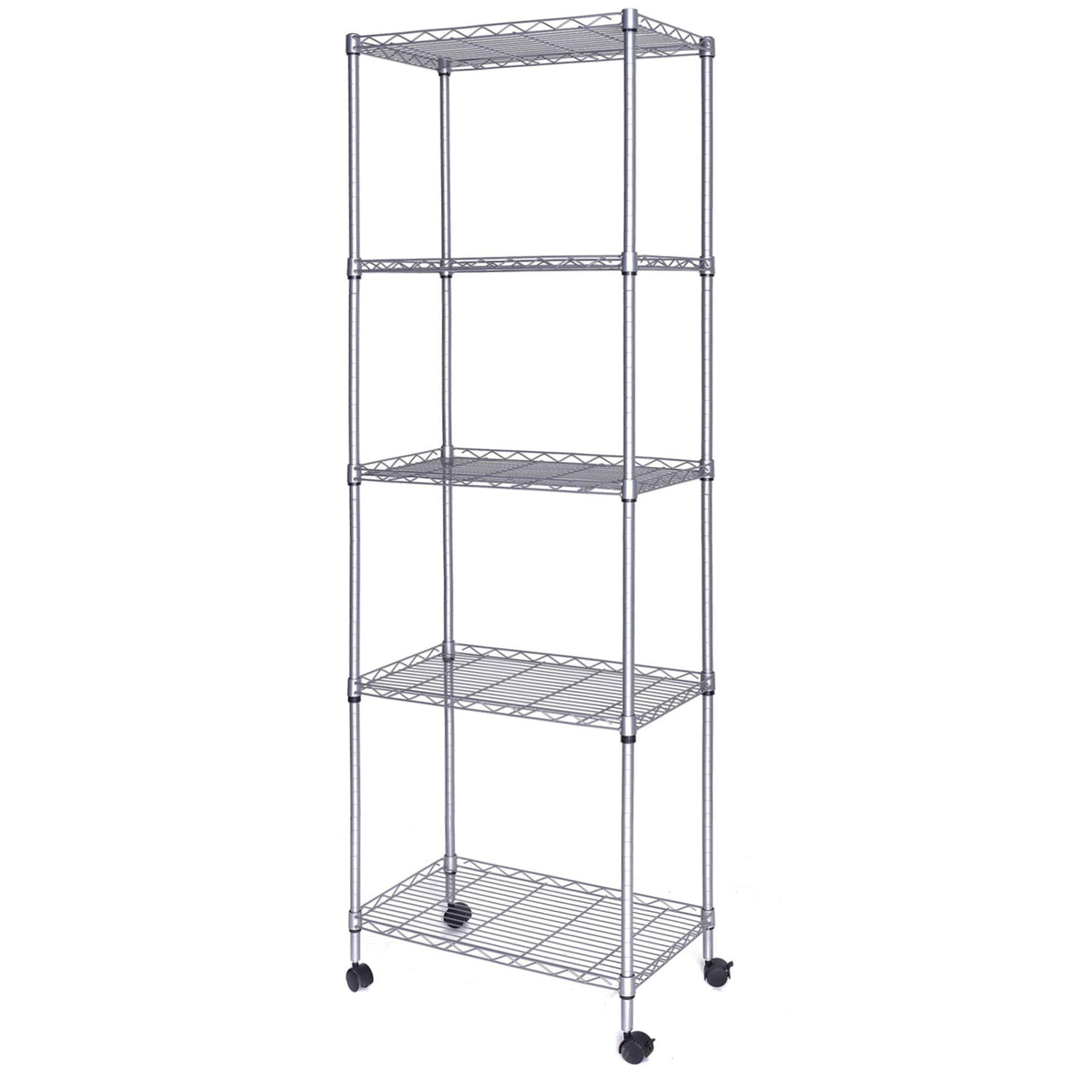 5-Tier Heavy Duty Rolling Metal Shelving Unit W563295