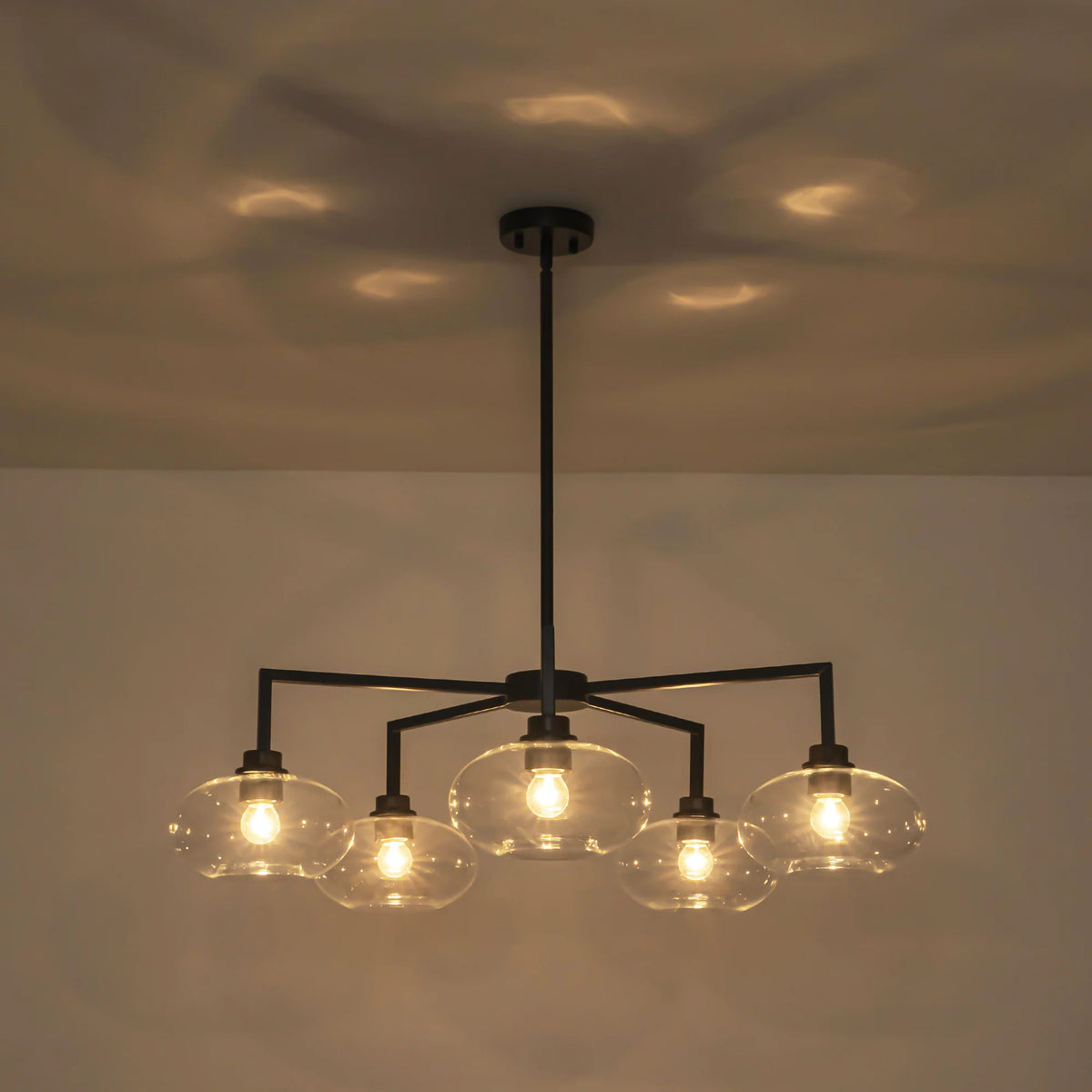 5-Light Dimmable Clear Glass Linear Chandelier G831510
