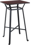 Solid Wood Square Bar Table with Metal Frame M18504