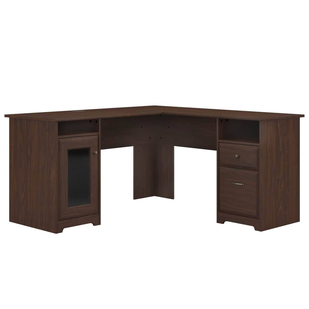 L Shaped Computer Desk Linen White Oak Y686047