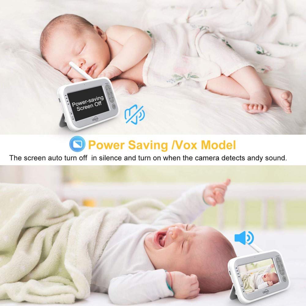 Video Baby Monitor with Two Cameras and 4.3" LCD P6130