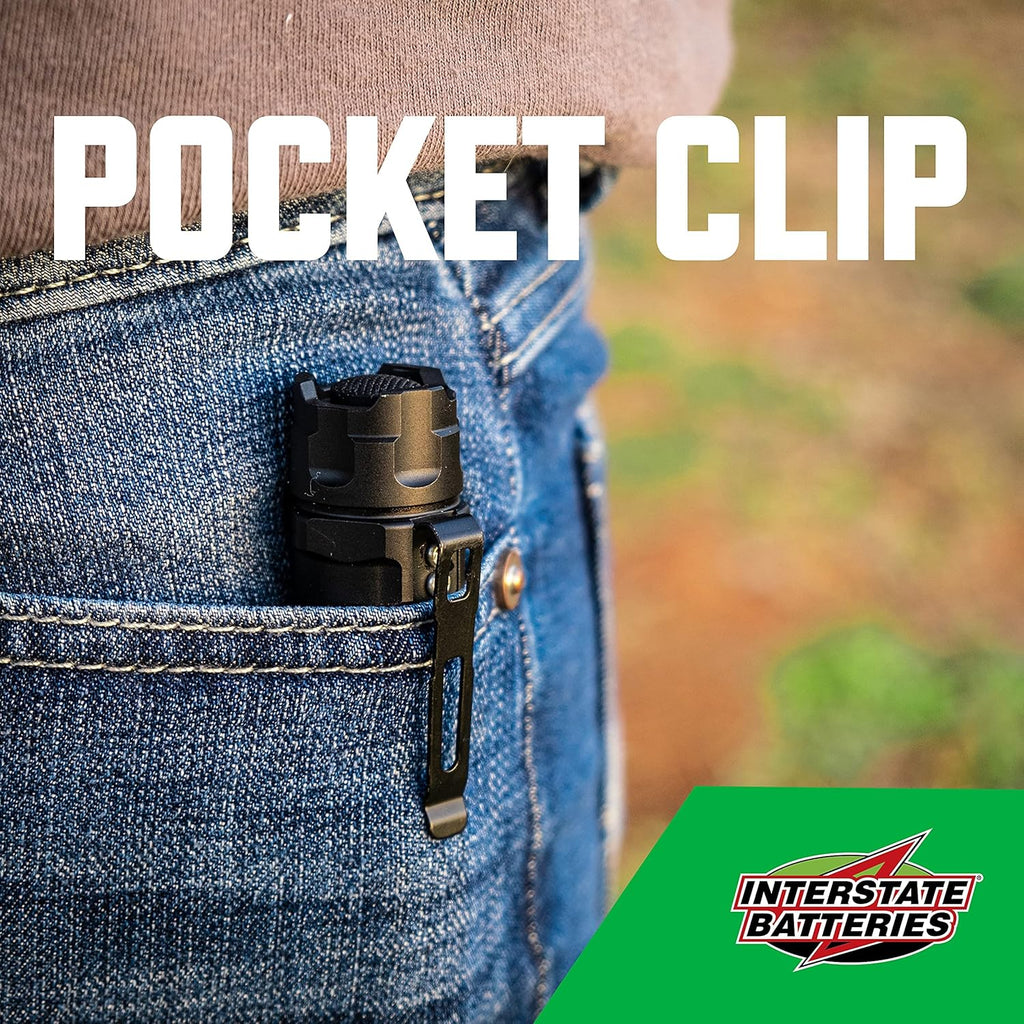 350 Lumen Tactical Clip-On Flashlight with End Cap Switch N11768