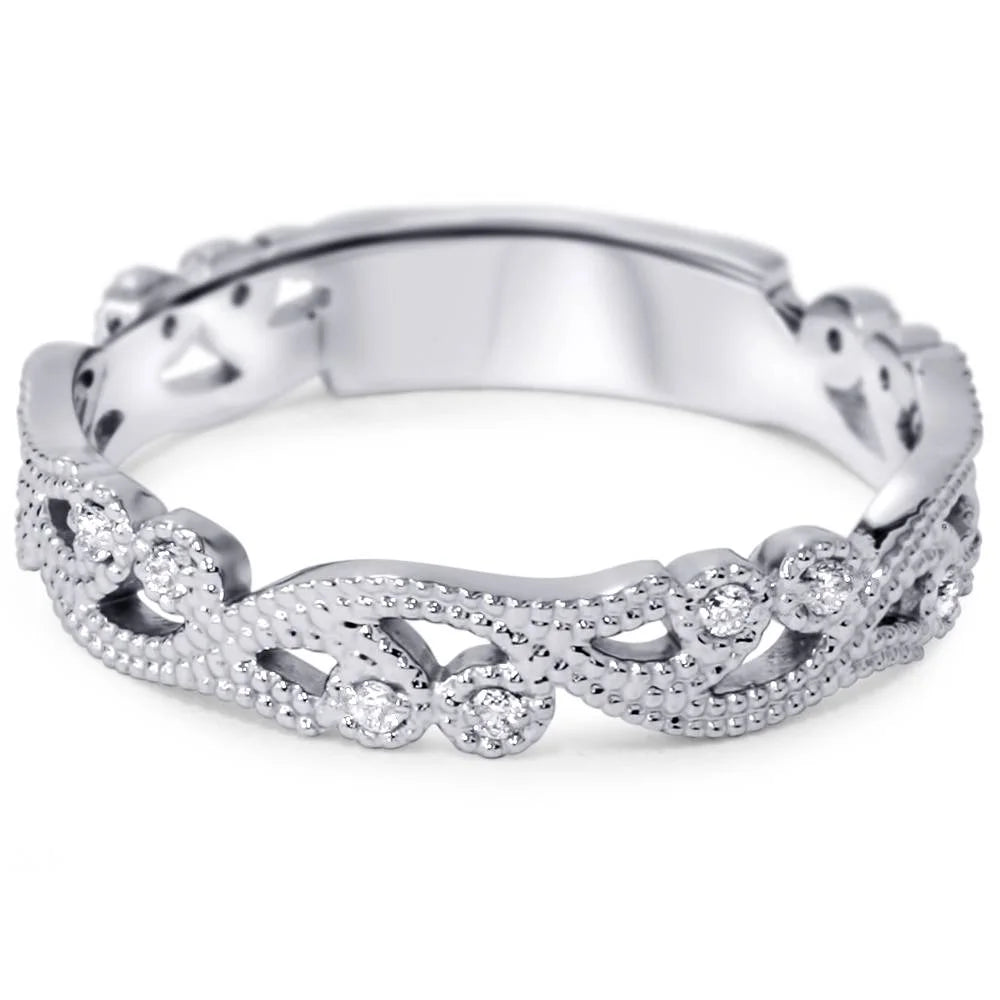 1/6ct Diamond Ring 14K White Gold P393