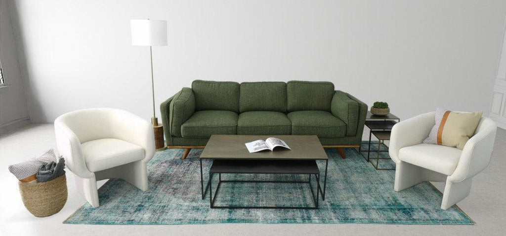 Green Tweed Sofa D954387