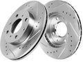 FRONT 255mm Drilled/Slotted 4 Lug Rotors Pack of 2 P341595