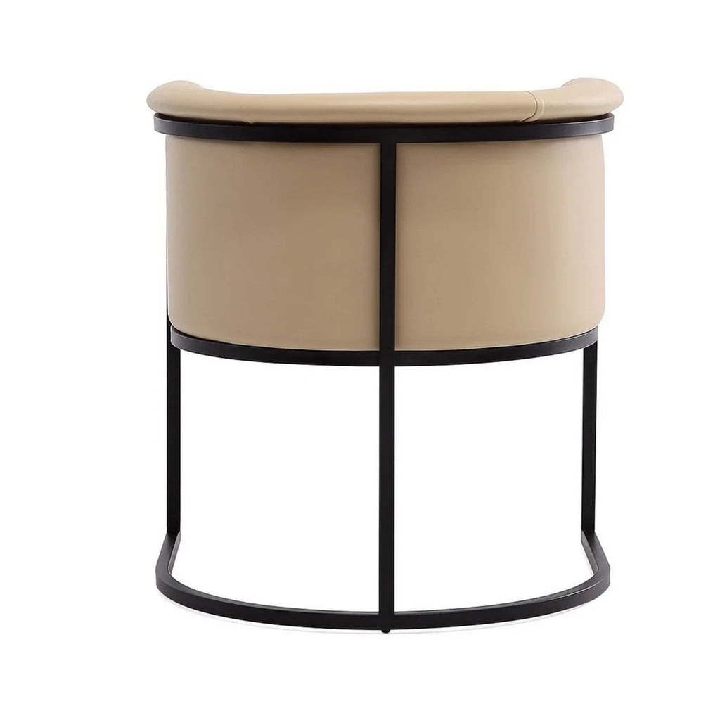 Tan and Black Faux Leather Dining Chair C322610