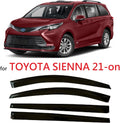 Smoke Tinted Tape-On Side Window Vent Visor Deflectors Rain Guards Pack of 2 C2271