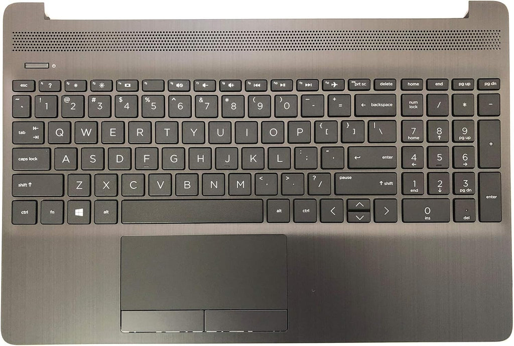 Gray Laptop Upper Case Palmrest Keyboard Touchpad Assembly J43062