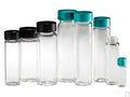 25 x 95 mm 8 Dram Clear Borosilicate Vial with 22-400 Black Phenolic Poly Cone Lined Cap, Pack of 144 C5016