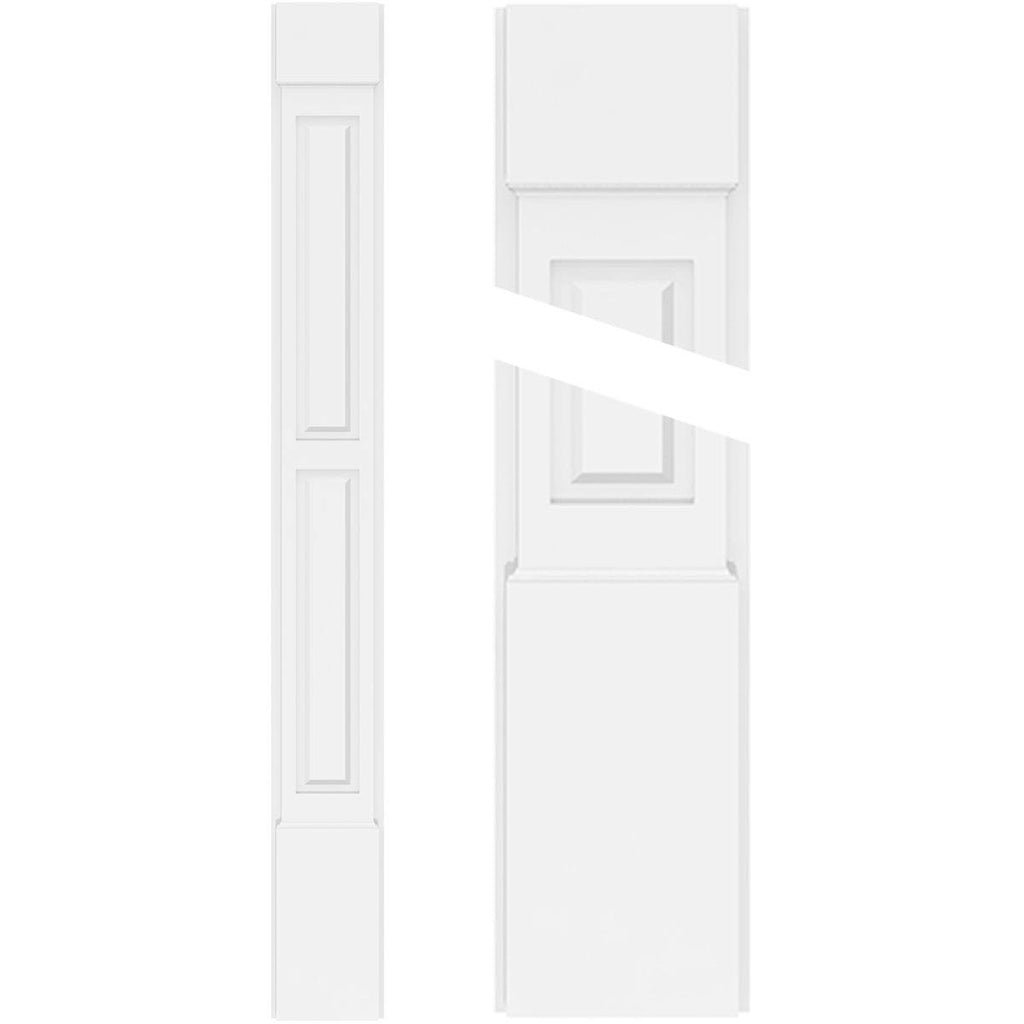 Two Equal Raised Panel PVC Pilaster (Pair) V2268