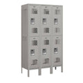 Gray 12x22 Wide Double Tier Vented Metal Locker H35773