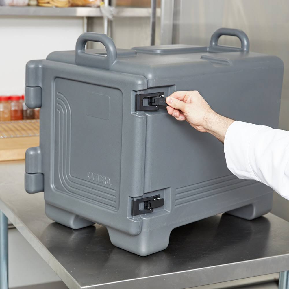 Charcoal Gray Front Loading Insulated Food Pan Carrier S52813