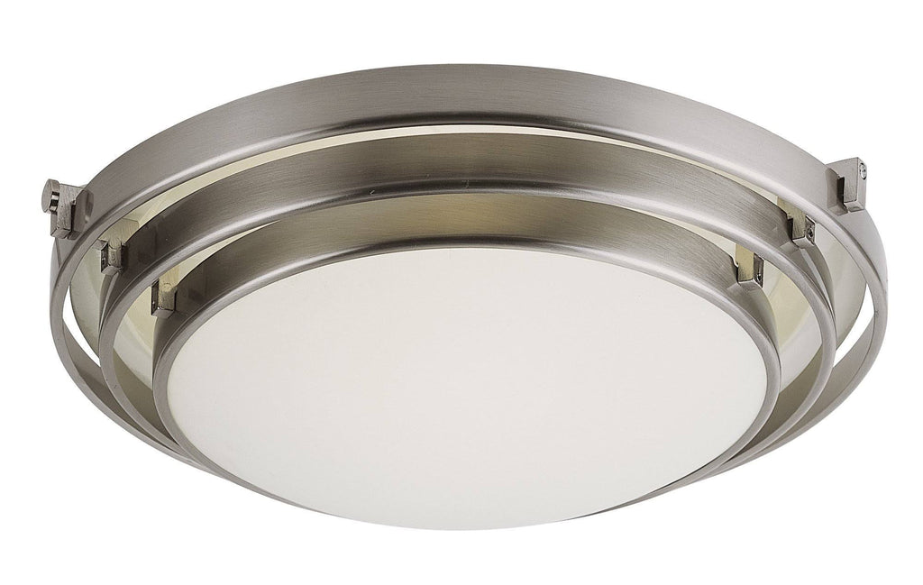 Brushed Nickel 1-Light Flush-Mount E23092