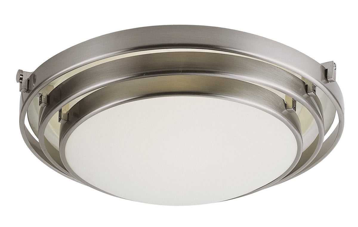 Brushed Nickel 1-Light Flush-Mount E23092