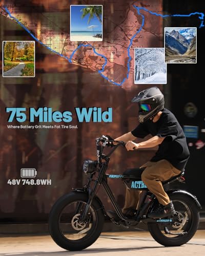 20"/16" Electric Bike, Peak 1500W/1200W, 48V 15.6Ah/10.4Ah Fat Tire Full Suspension Electric Dirt Bike I91584