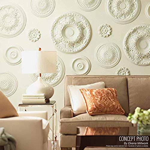 18x22OD x 3 3/8x22ID x 7/8x22P Hand-Painted Ultra Pure White Ceiling Medallion S877