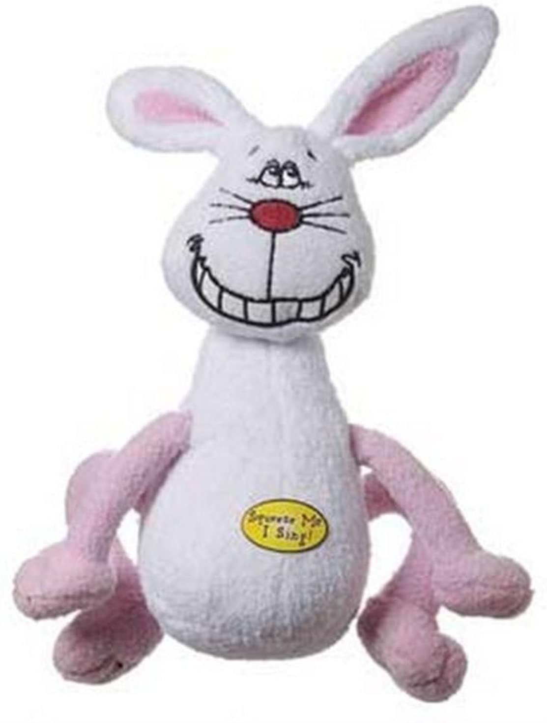 White Rabbit Plush Dog Toy, 8-Inch L93524