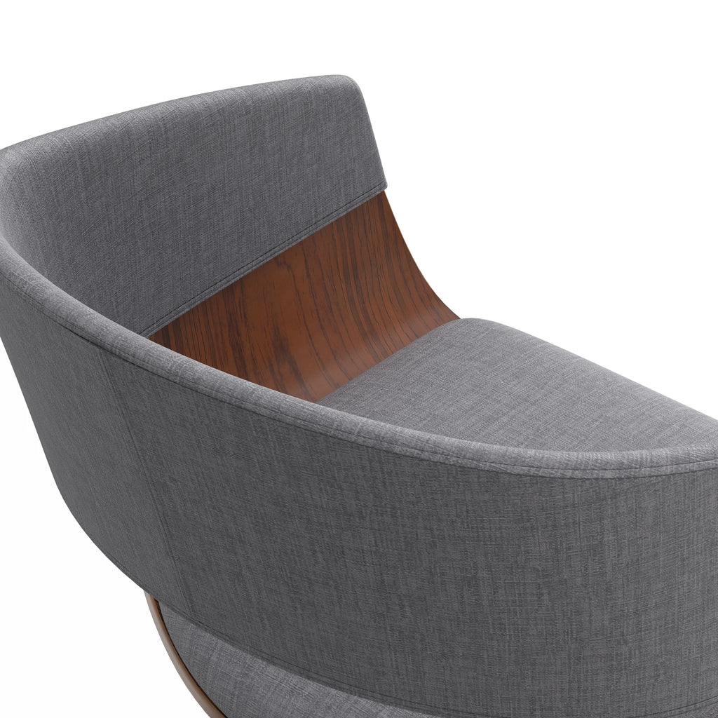 Light Grey Linen Look Adjustable Swivel Bar Stool I4146
