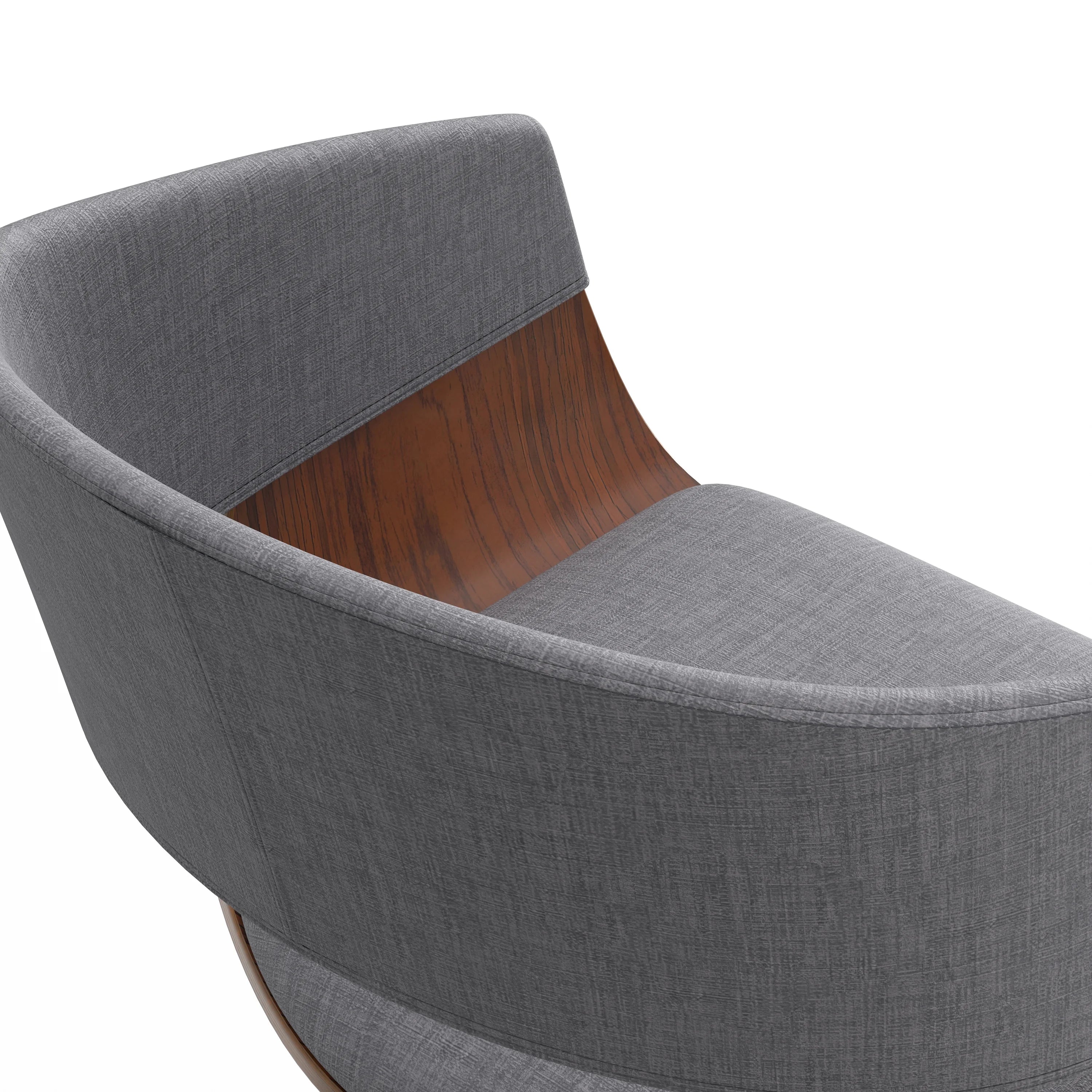 Light Grey Linen Look Adjustable Swivel Bar Stool I4146