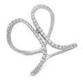 18K White Gold Diamond Engagement Ring size 5 V467637
