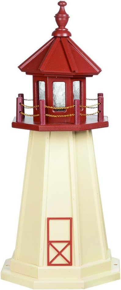 Decorative Lighthouse Wood Ivory Cherrywood T1479