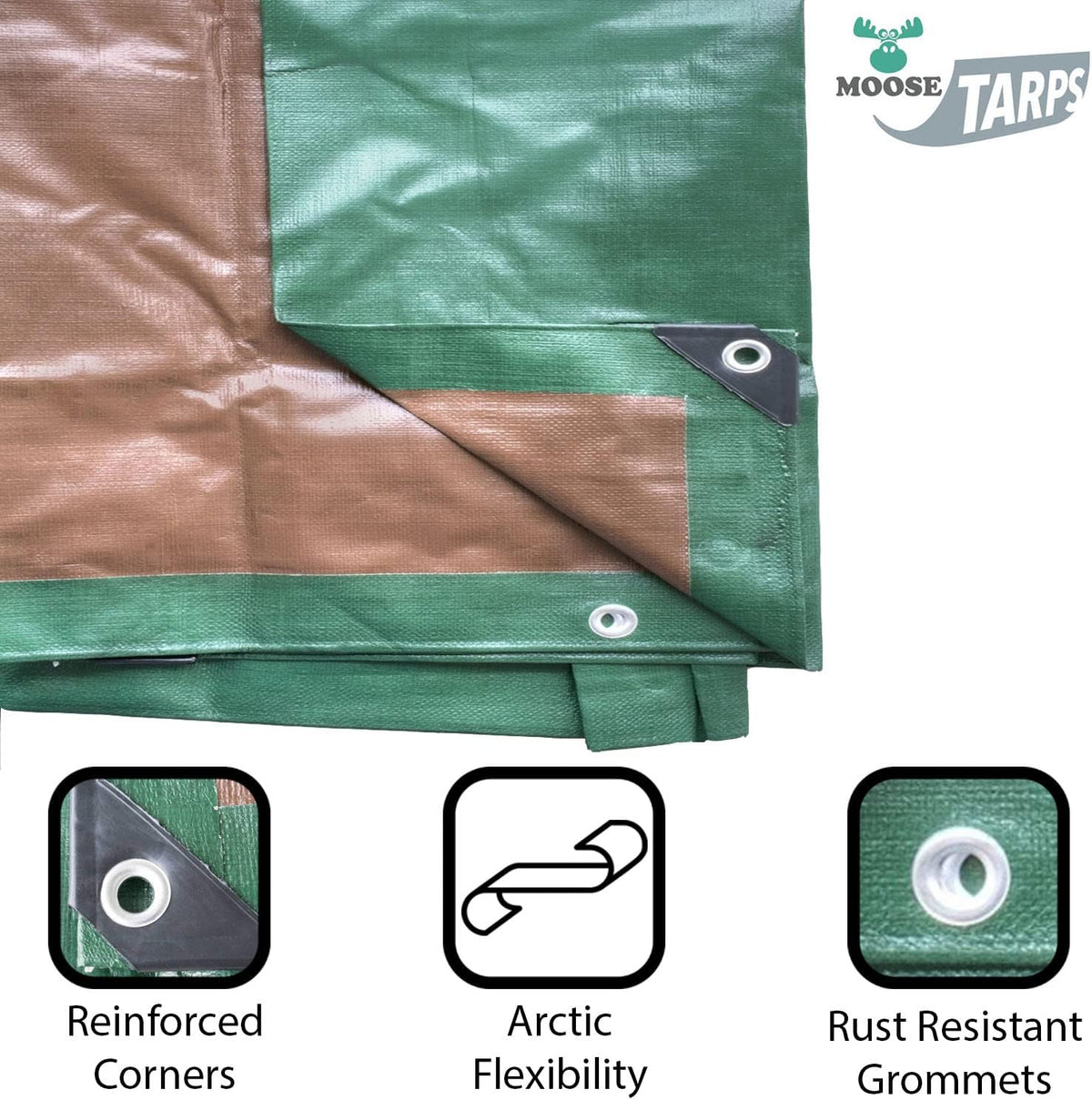 10x12 Foot Waterproof Heavy Duty Reversible Tarp J81420