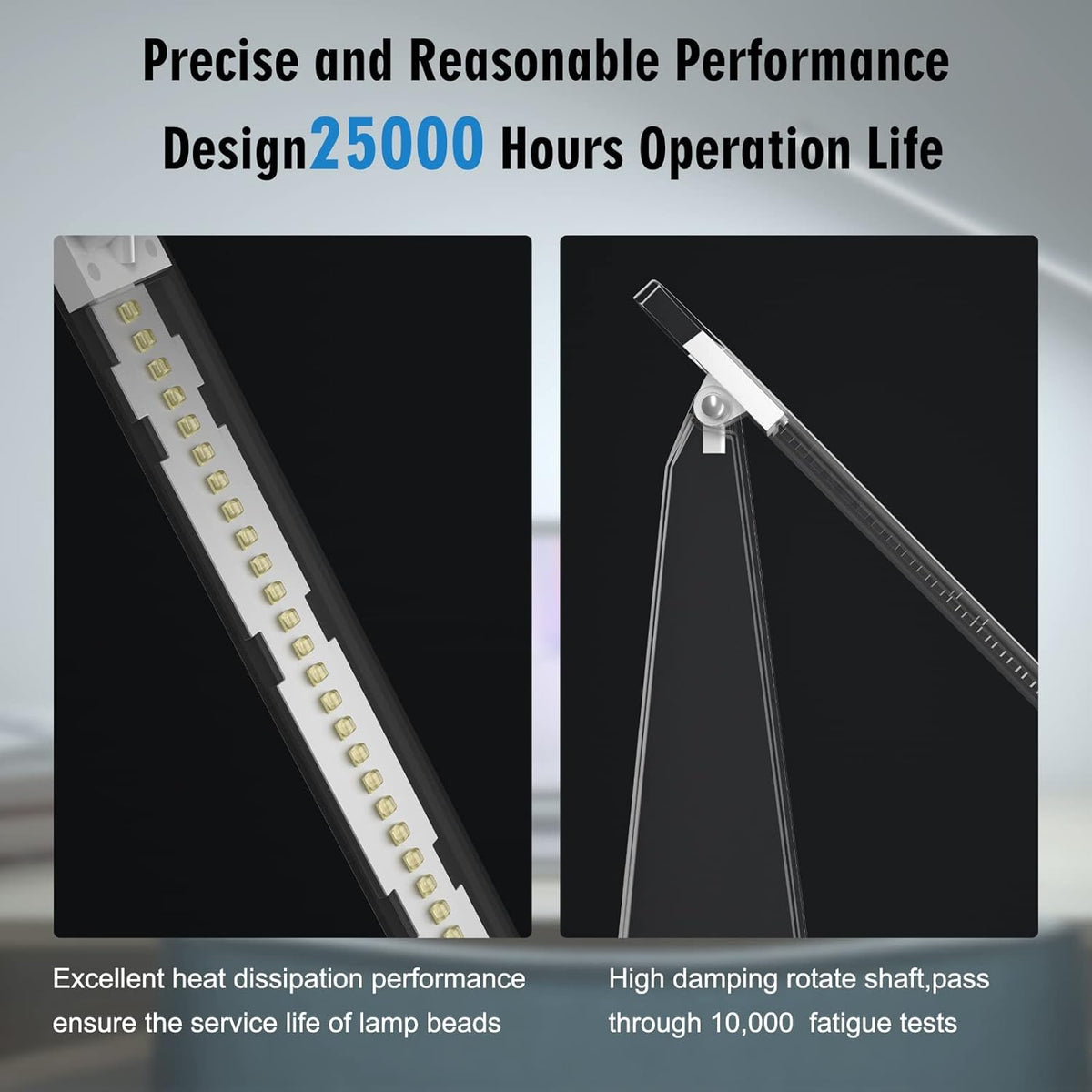 LED Desk Lamp with RGB Colors, Stepless Dimmable K53659