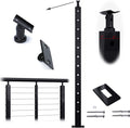 Stainless Steel Black Un-drilled Post Surface Mount D682101