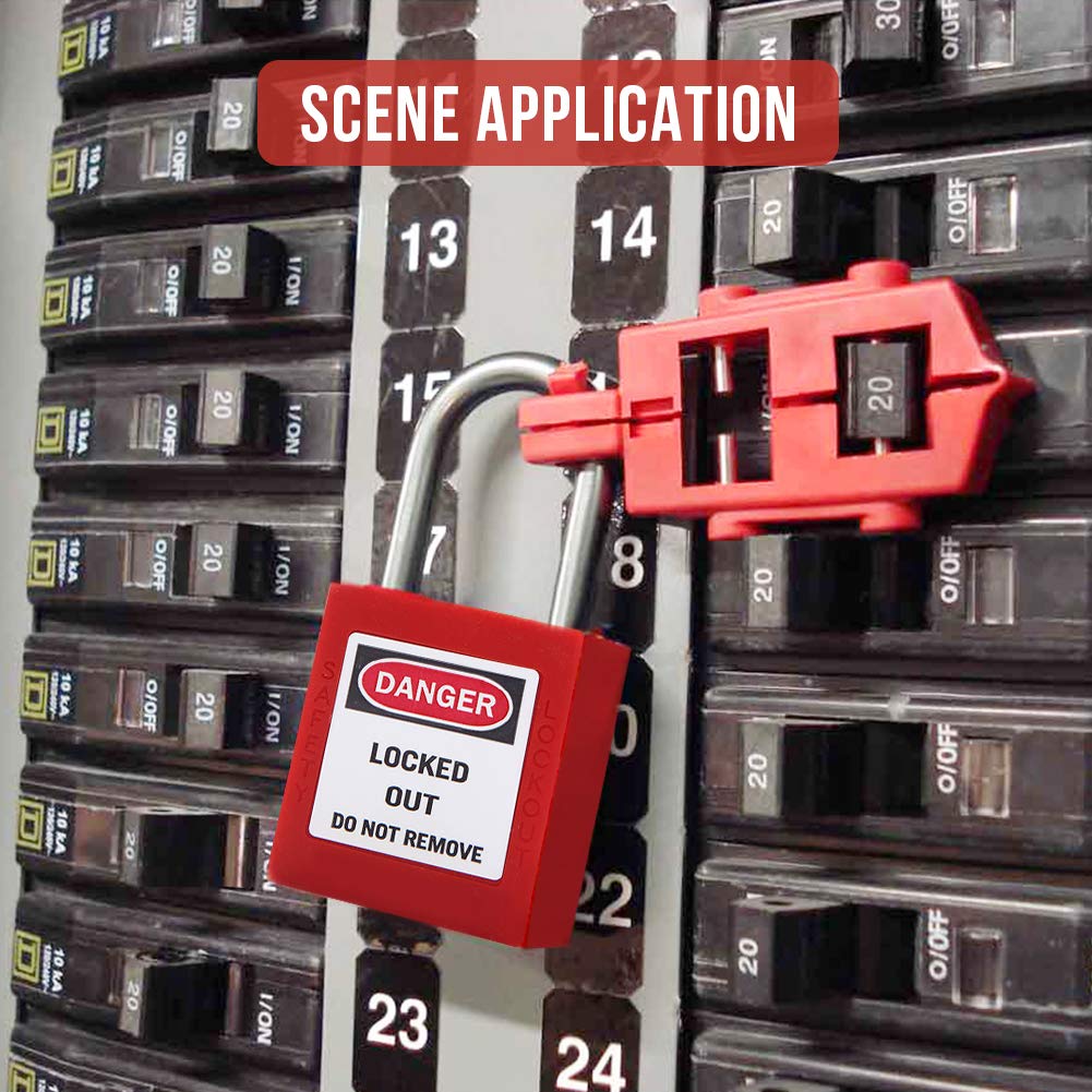 10 PCS Universal Single Pole Clamp Lockout Tagout Kit L7107