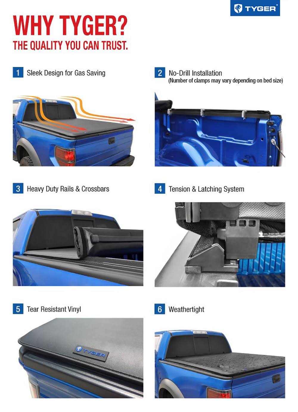 Soft Roll Up Truck Bed Tonneau Cover (8-Feet) R333288