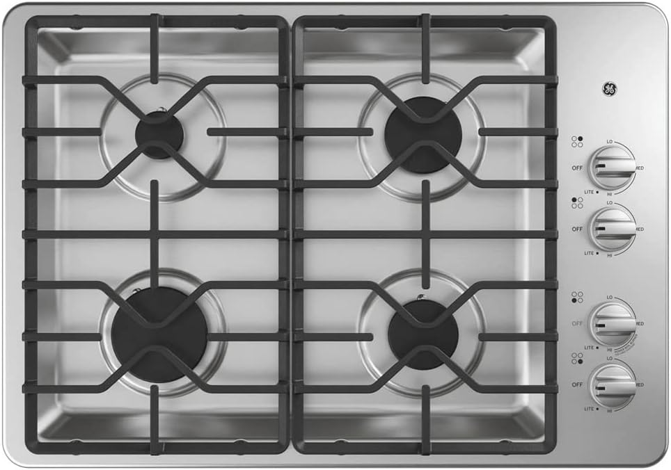 30 Inch Gas Cooktop with Sealed Burners, Stainless Steel H9631