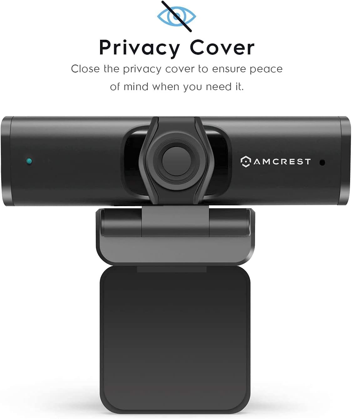 4K Webcam with Microphone & Privacy Cover, USB Camera, Wide Angle Lens U438717