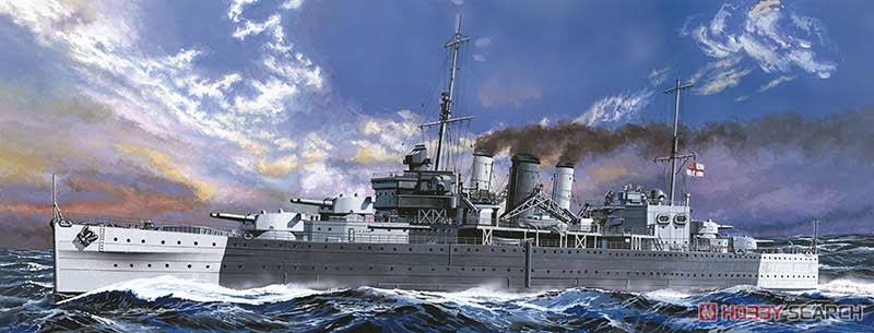 1/700 Scale Royal Navy Heavy Cruiser HMS Cornwall Kit N3605