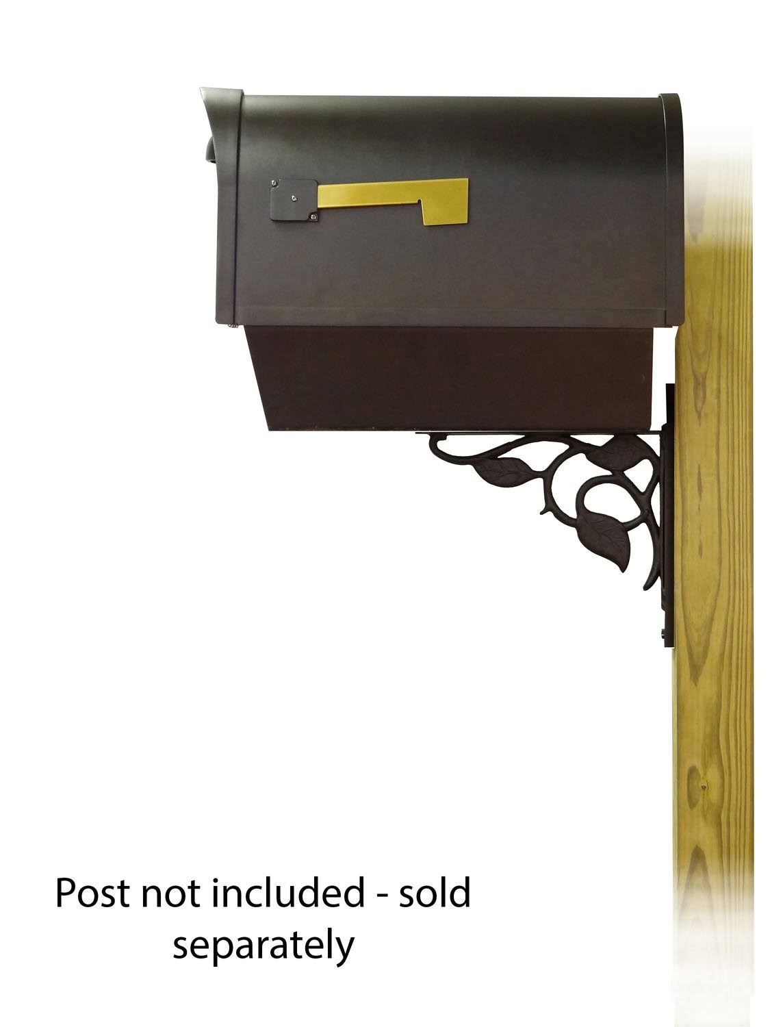 Classic Curbside Mailbox with Newspaper Tube and Floral Front F930