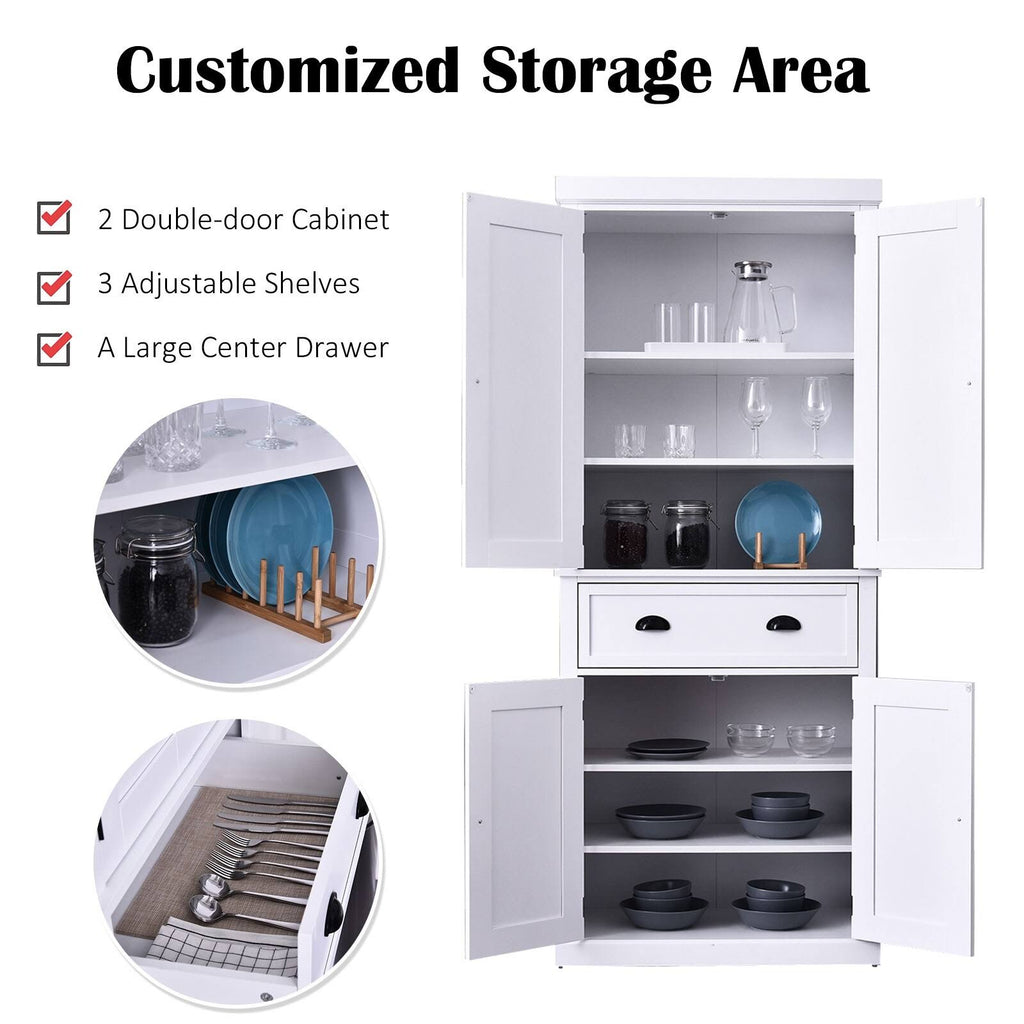 Black Freestanding Kitchen Pantry Cabinet B734133