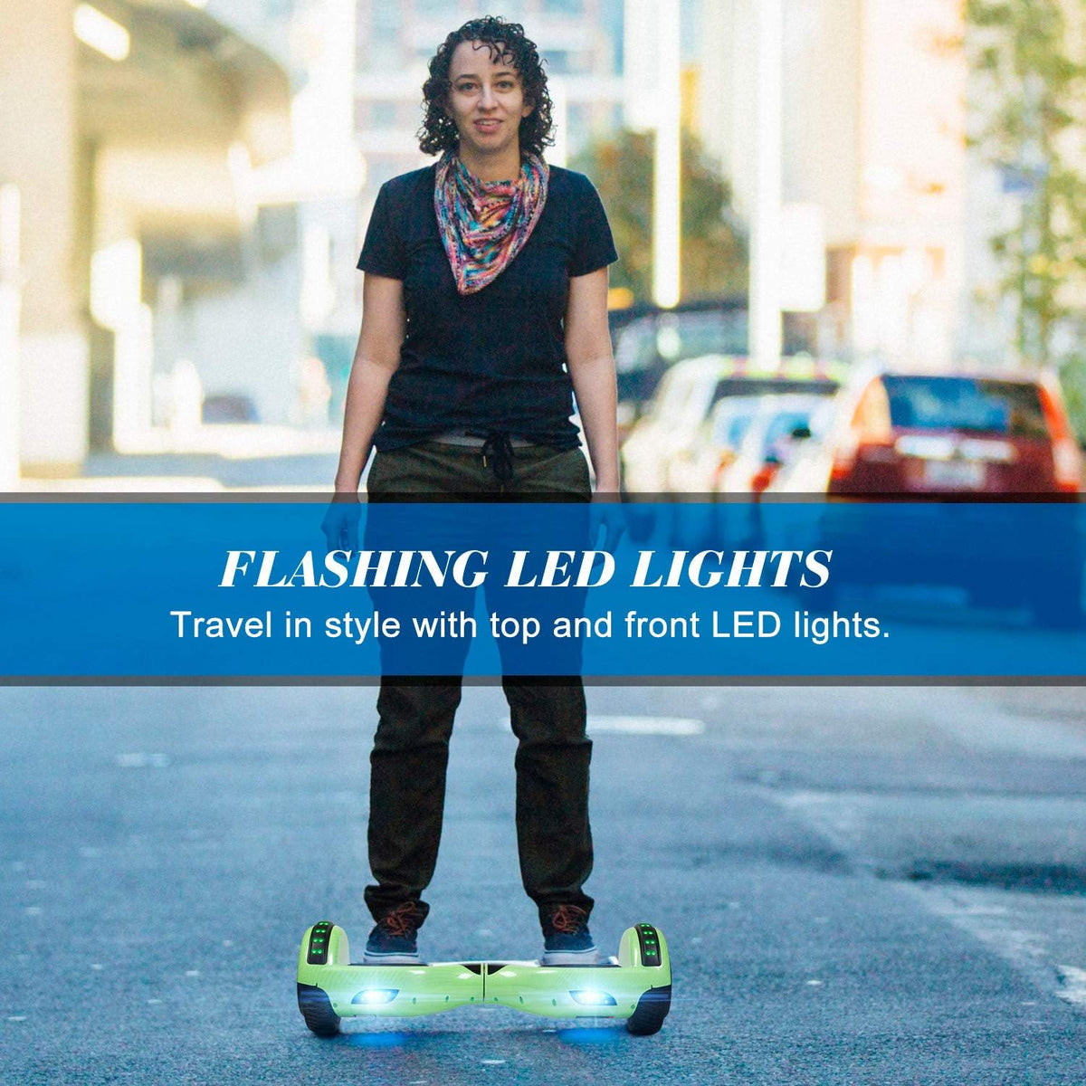 6.5 Inch Self Balancing Hoverboard with Bluetooth and LED Lights X938879
