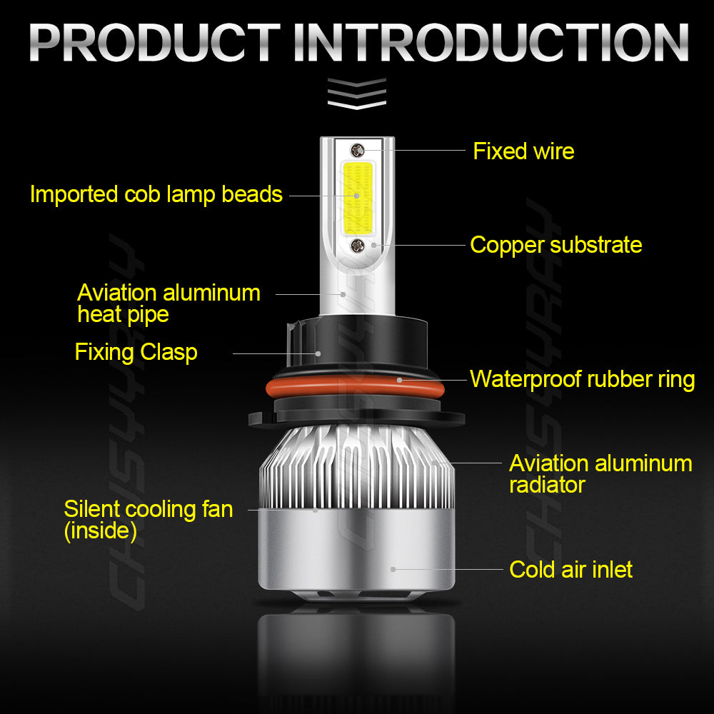 9007 & H11 LED Headlight Fog Light Bulb Q54544