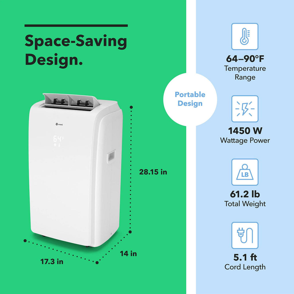 12,000 BTU Portable Air Conditioner with LED Display and Remote F570