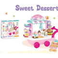 Dessert Candy Trolley Kitchen Toy Set with Food Dishes O831