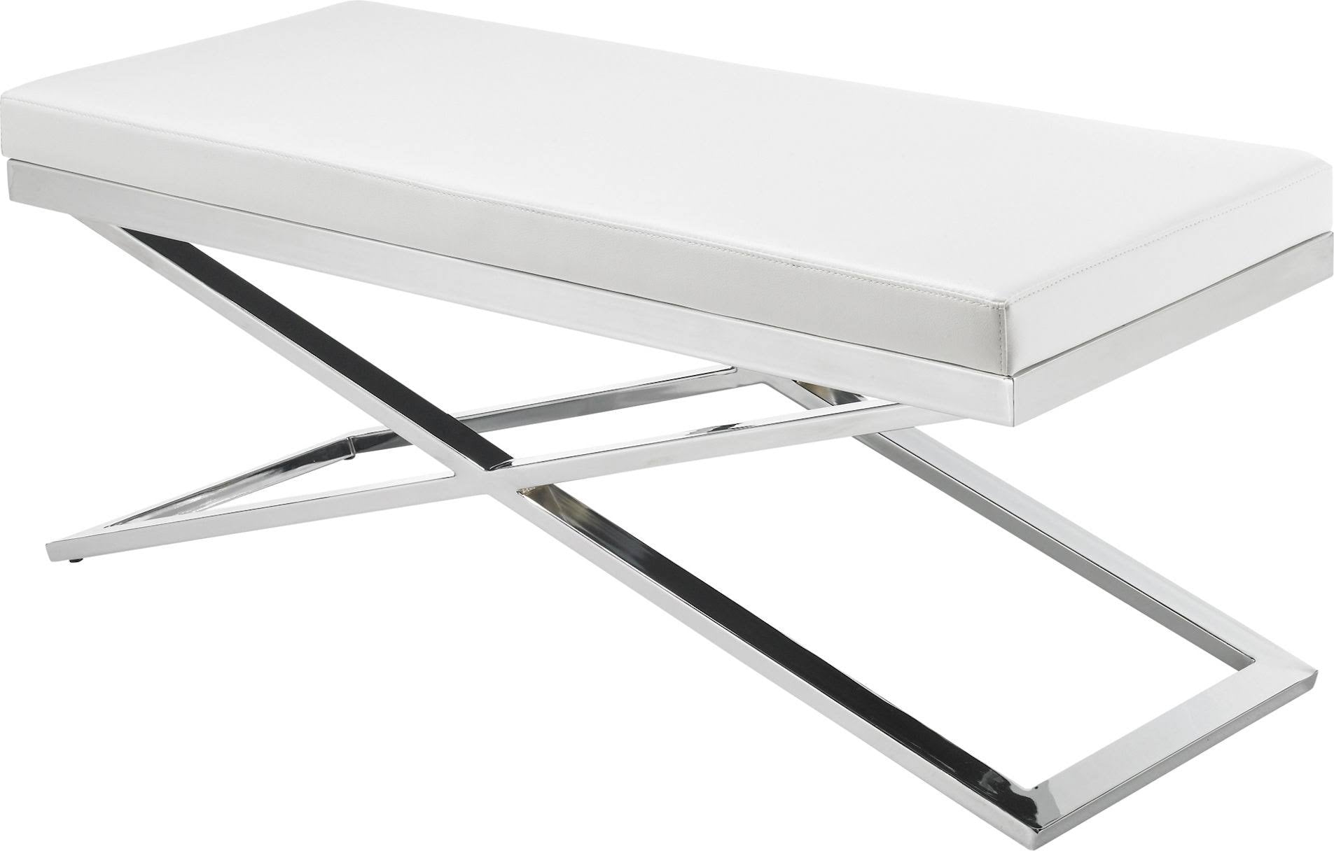 White Two Seat Bench T692