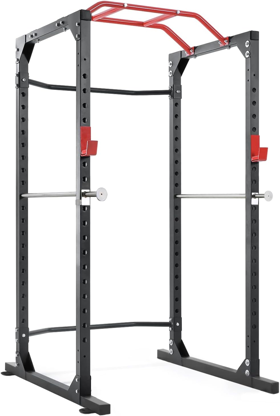 Power Cage Squat Rack with J-Hooks Heavy Duty 1000 lbs Capacity Q549