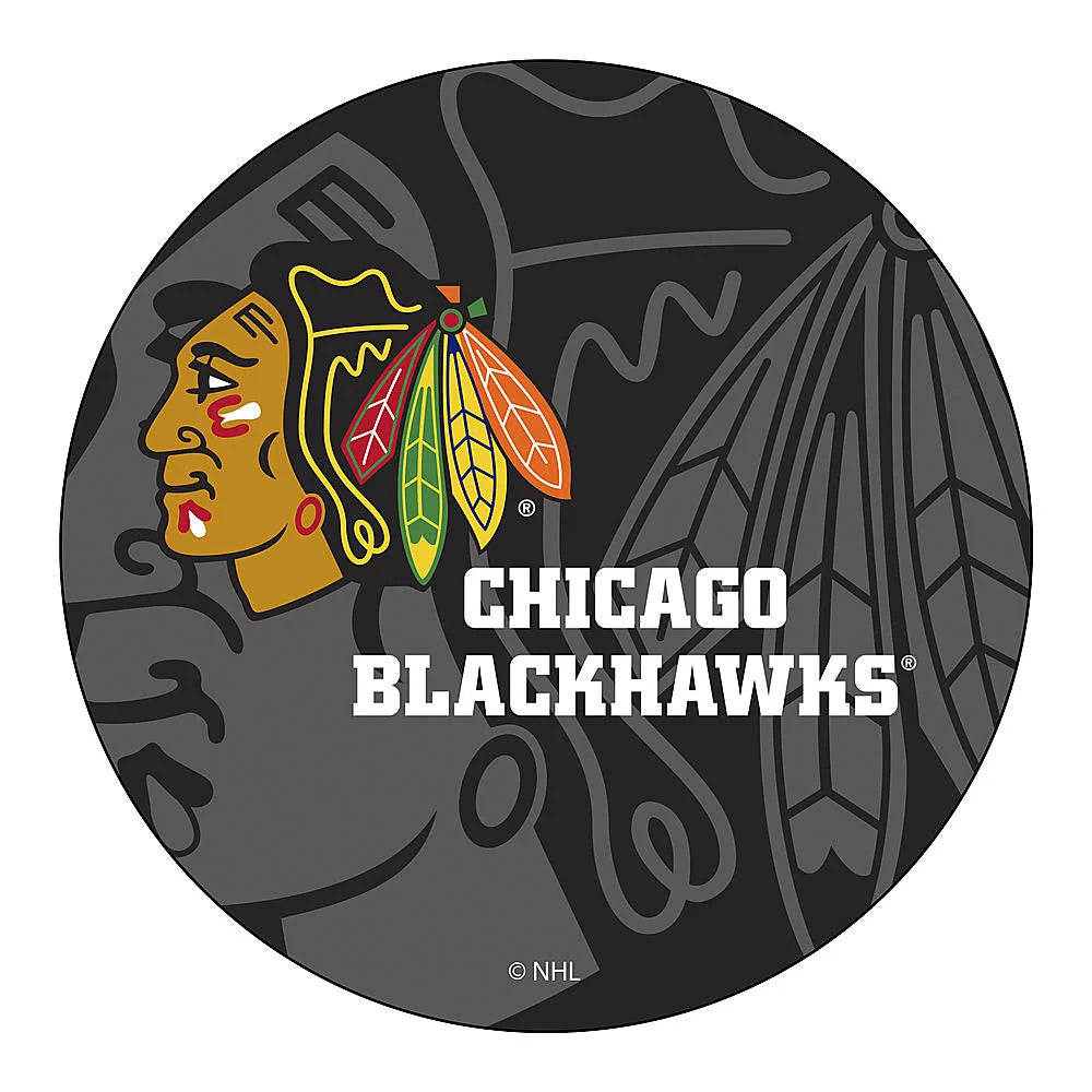Chicago Blackhawks Chrome Swivel Bar Stool H934