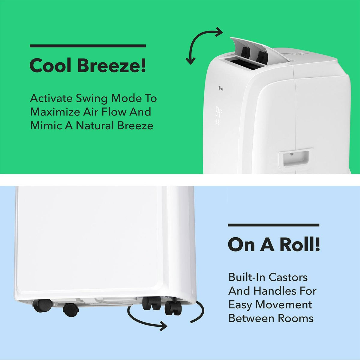 12,000 BTU Portable Air Conditioner with LED Display and Remote F570