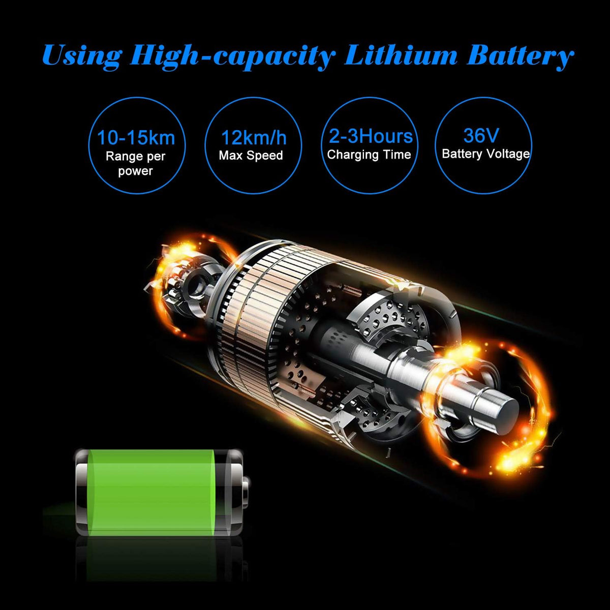 6.5 Inch Self Balancing Hoverboard with Bluetooth and LED Lights X938879