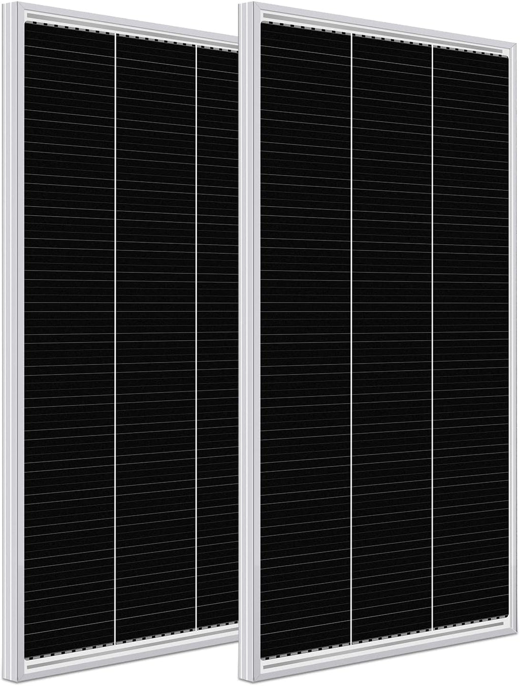 12 Volt 200 Watt Monocrystalline Solar Panel, 2 Pack of 12V 100W B92378
