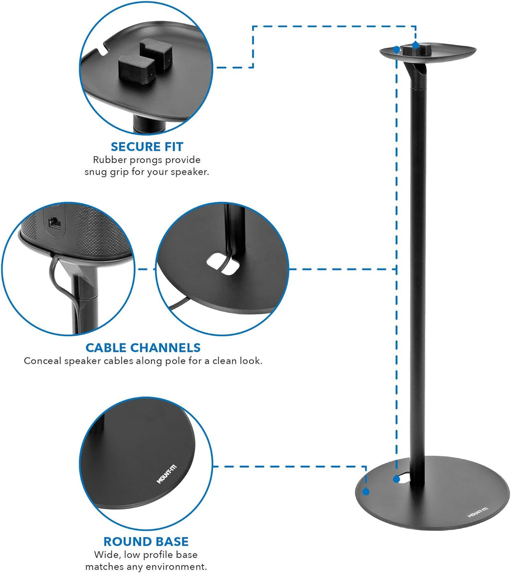Matte Black Speaker Floor Stand K43355