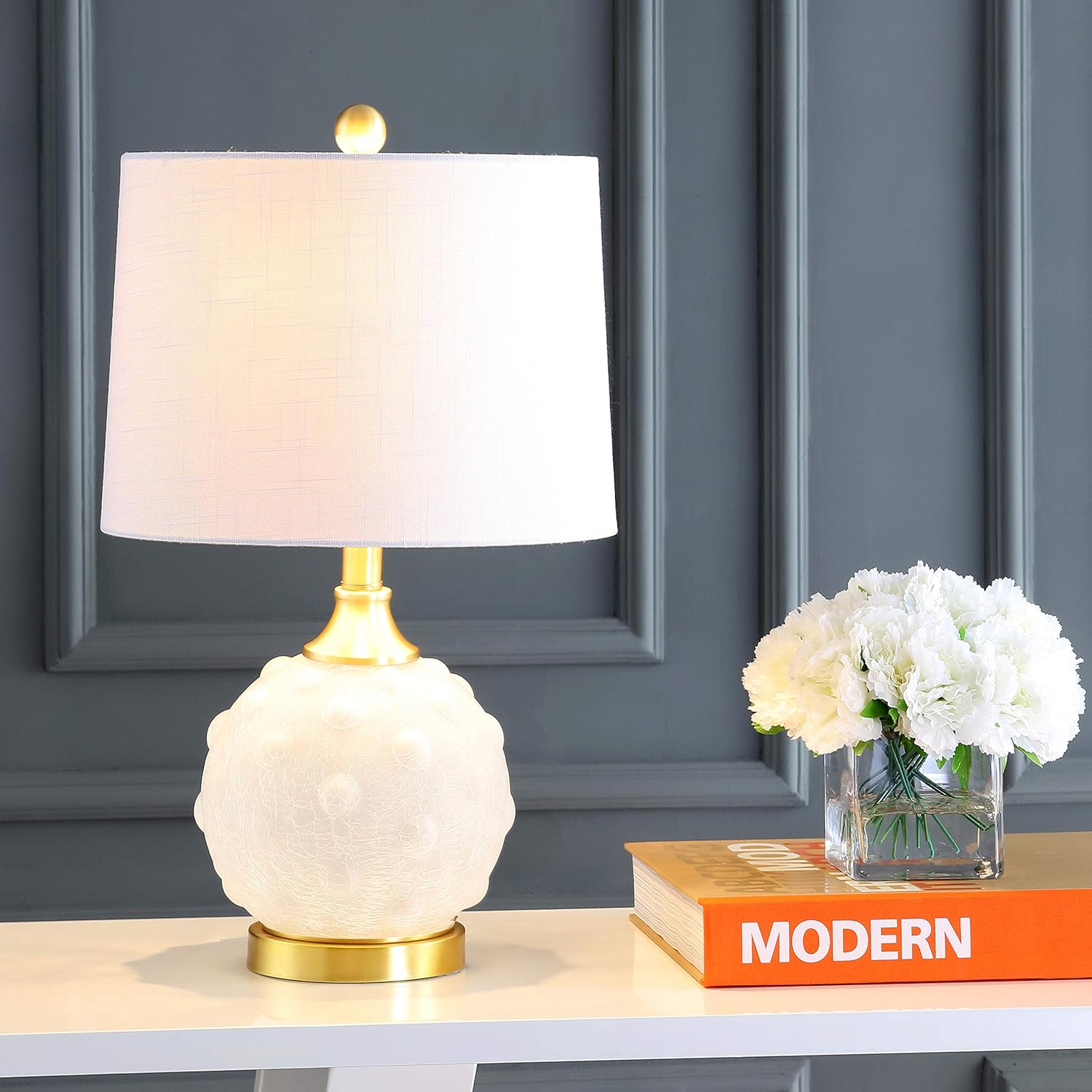 White/Brass Gold LED Lamp N6748