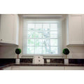 Soft White Faux Wood Cordless Room Darkening Blinds E7166
