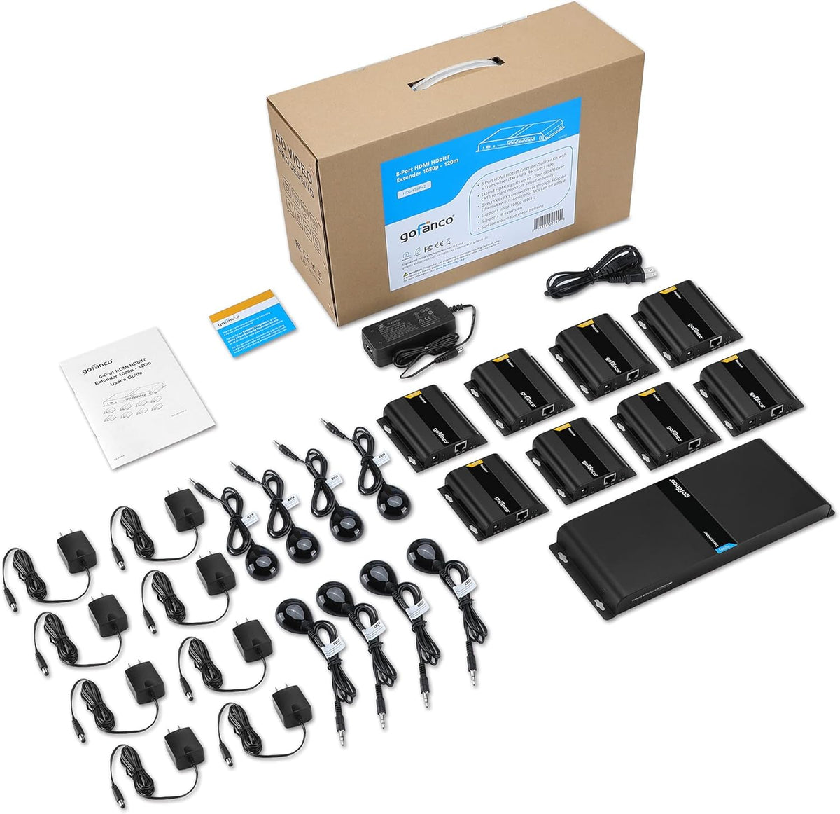 1080p 8 Port HDMI Extender Splitter over CAT5e / CAT6 L4100